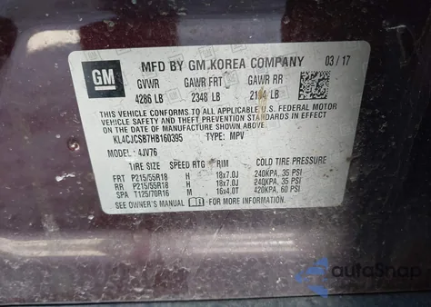 2017 Buick Encore Essence z USA, uszkodzony, nr VIN KL4CJCSB7HB160395